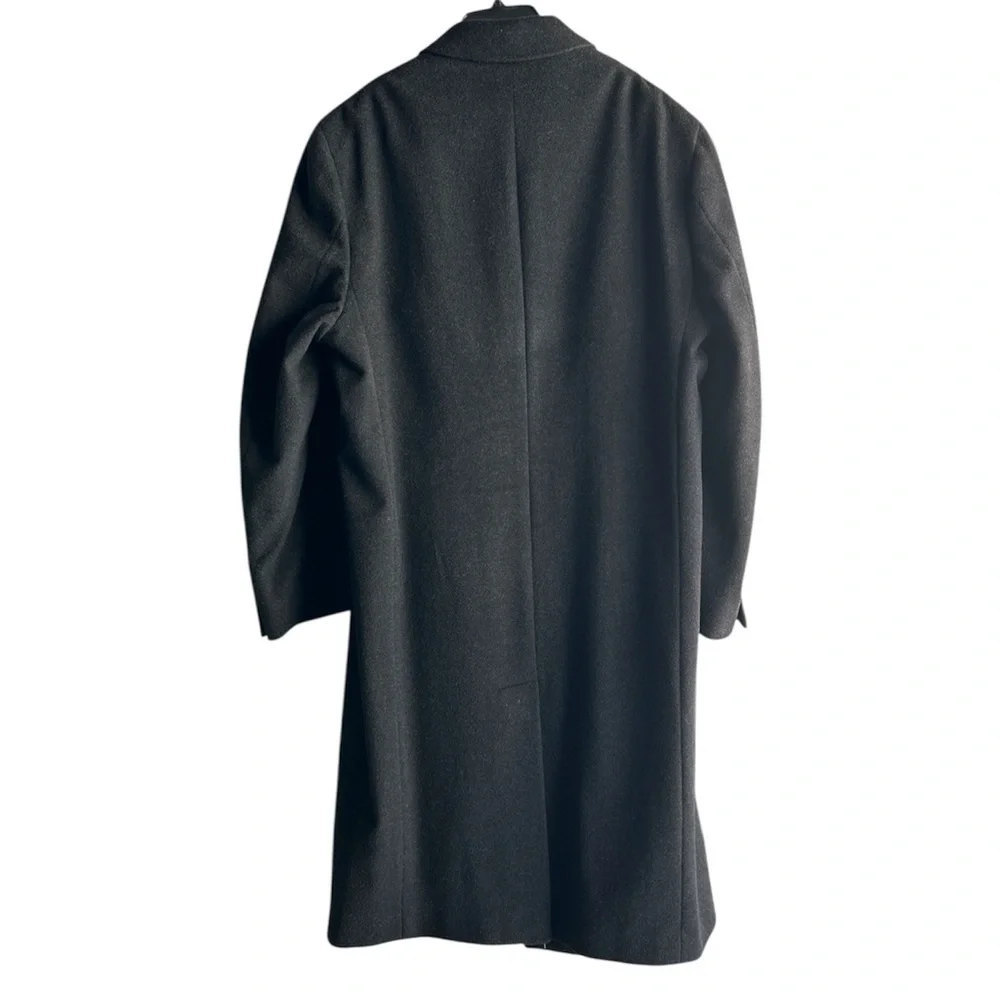 Grant Thomas Lord & Taylor Men's Dark Gray Wool Cashmere Overcoat Size 46L